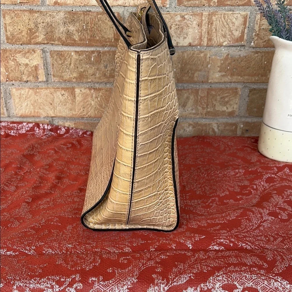 Kate Spade Beige Crocodile Embossed Bag